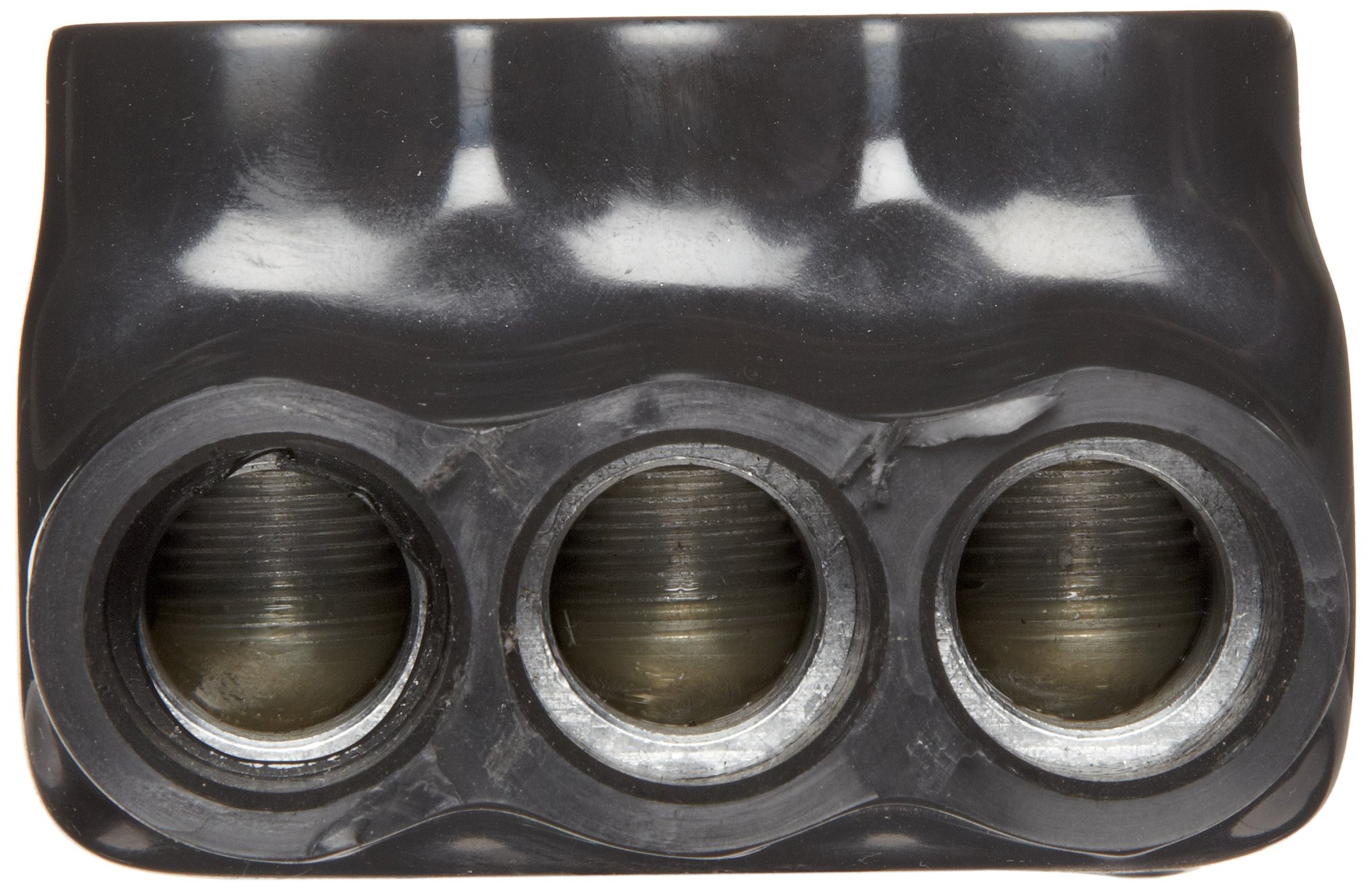 Morris Products 97543 Black Insulated Multi-Cable Connector - Single Entry 3 Ports 250-6 Wire Range, 1-Pack