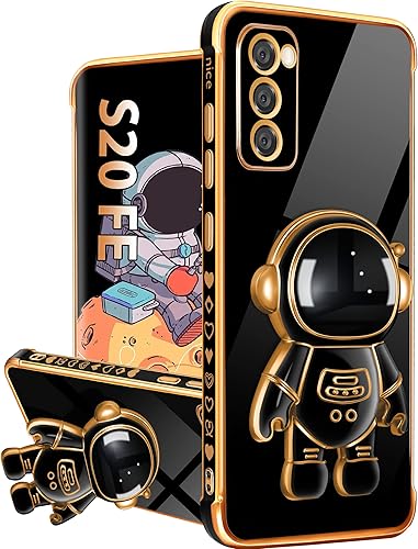 Buleens Funda para Samsung Galaxy S20 FE con soporte de astronauta, para mujeres y niñas, Galaxy para S20 FE 5G con soporte, funda para teléfono con