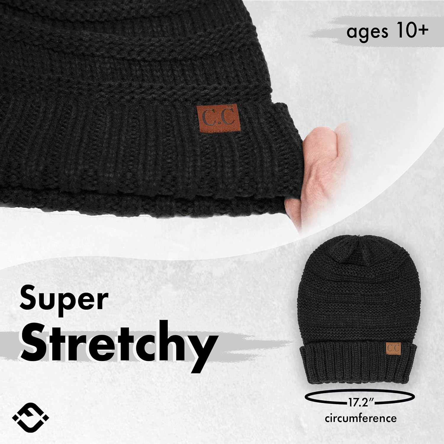 Funky Junque Exclusives Slouchy Beanie for Women – Oversized Winter Hat, Chunky Cable Knit Beanies, Unisex Cold Weather Hats - Image 2
