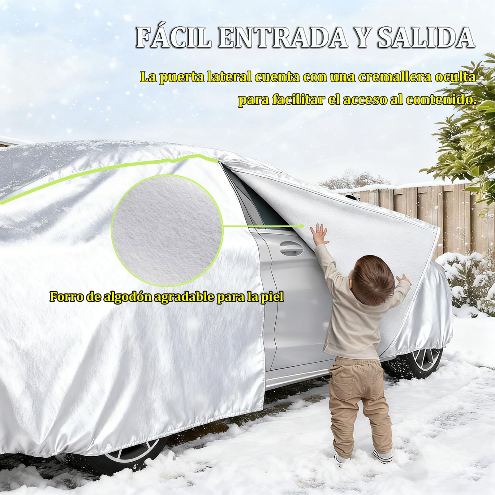 Funda Coche para BYD Dolphin (2023-2026) Forro Suave, Transpirable, Antiviento, Impermeable, Tejido Oxford, Anti-UV, 4 Estaciones