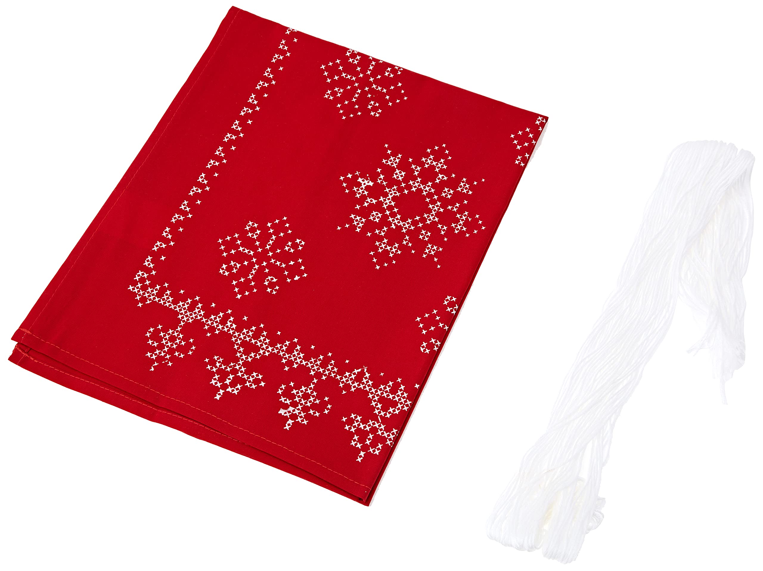 Vervaco "Snowflakes Runner Embroidery, 100 Percent Cotton, Multi-Colour