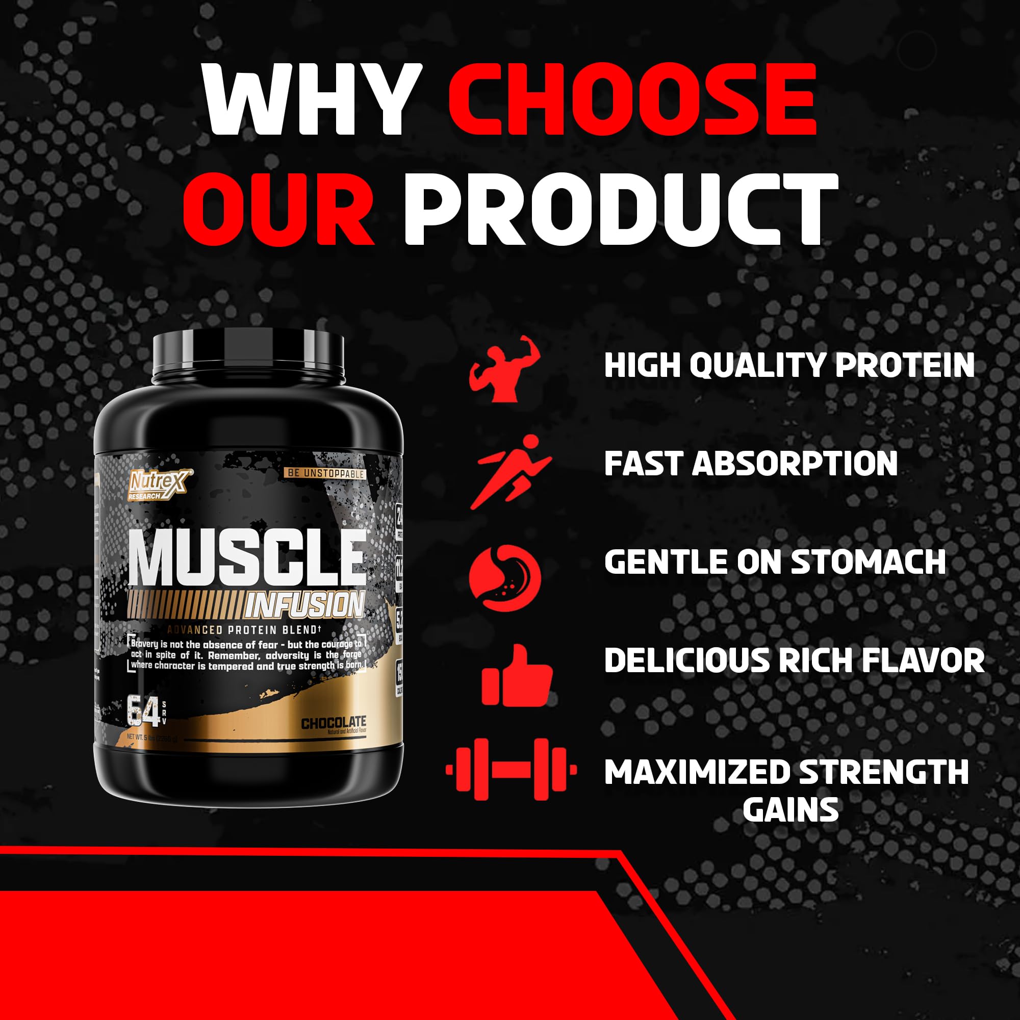 Nutrex Research Chocolate Whey Protein Powder Muscle Builder for Men & Women Whey Isolate Infusion with w/EAA & Hi BCAA Sports Nutrition Delicious Taste and Texture Recovery and Strength Support — Amazon image 5