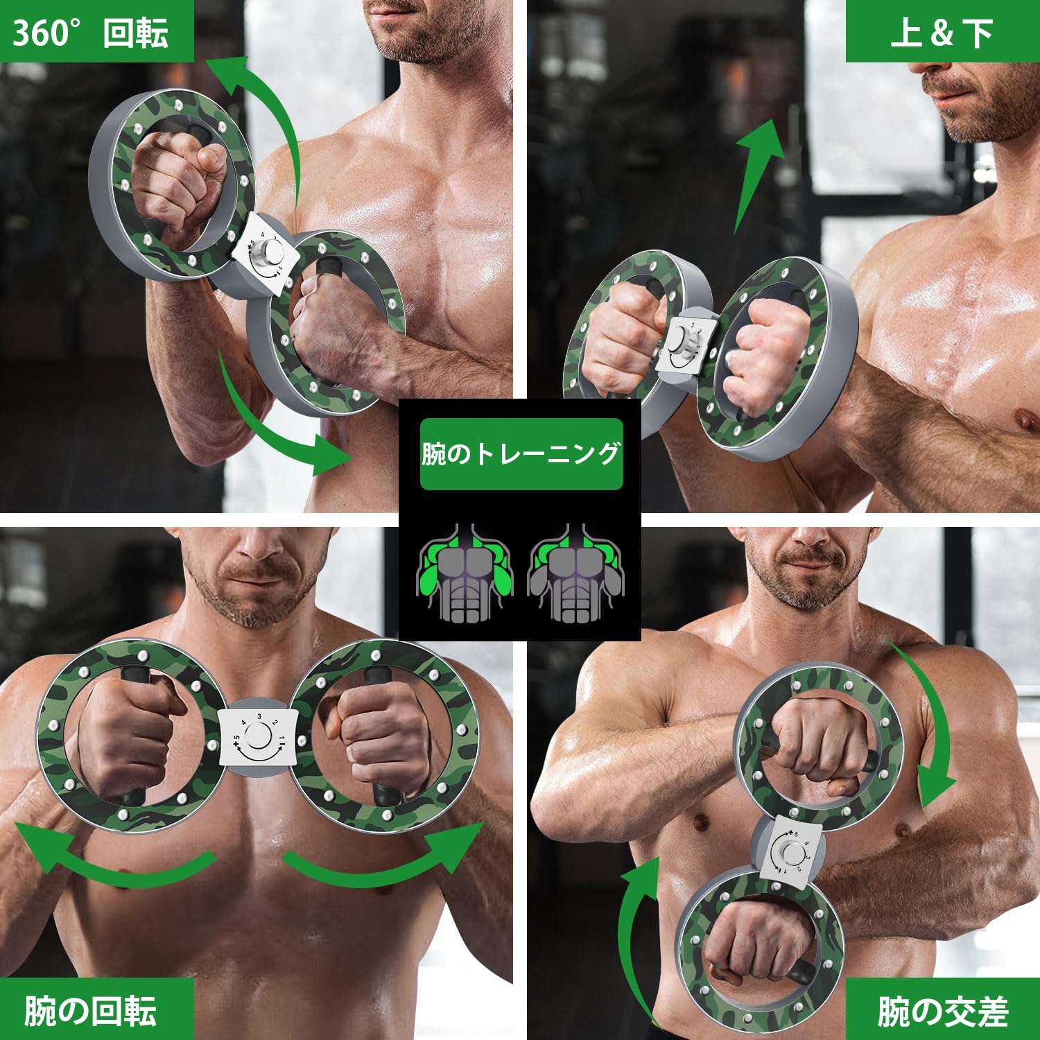 Amazon.co.jp: BKJANYO バーンマシン ゴールド 筋トレ器具 360度回転