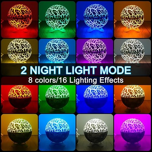 Miniatura 4 de SUPIPRO Luz nocturna para niños, proyector de luz nocturna con 3 estrellas de película, océanos, dinosaurios, proyector de techo de rotación de 360