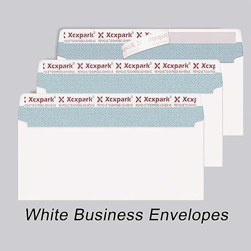 Miniatura 4 de 120 sobres de seguridad color blanco #10 de 4-18 x 9-12 pulgadas, sobres invisibles sin ventanas, sobres de sellado rápido súper fuertes, patrón de