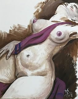 8X10 INCH PRINT OF ORIGINAL PAINTING RYTA FEMALE WOMAN NUDE ORGASM BLONDE IMPRESSIONISM FANTASY HOME HOUSE INTERIOR DESIGN DECOR DECORATION FINE WALL ART BEAUTIFUL