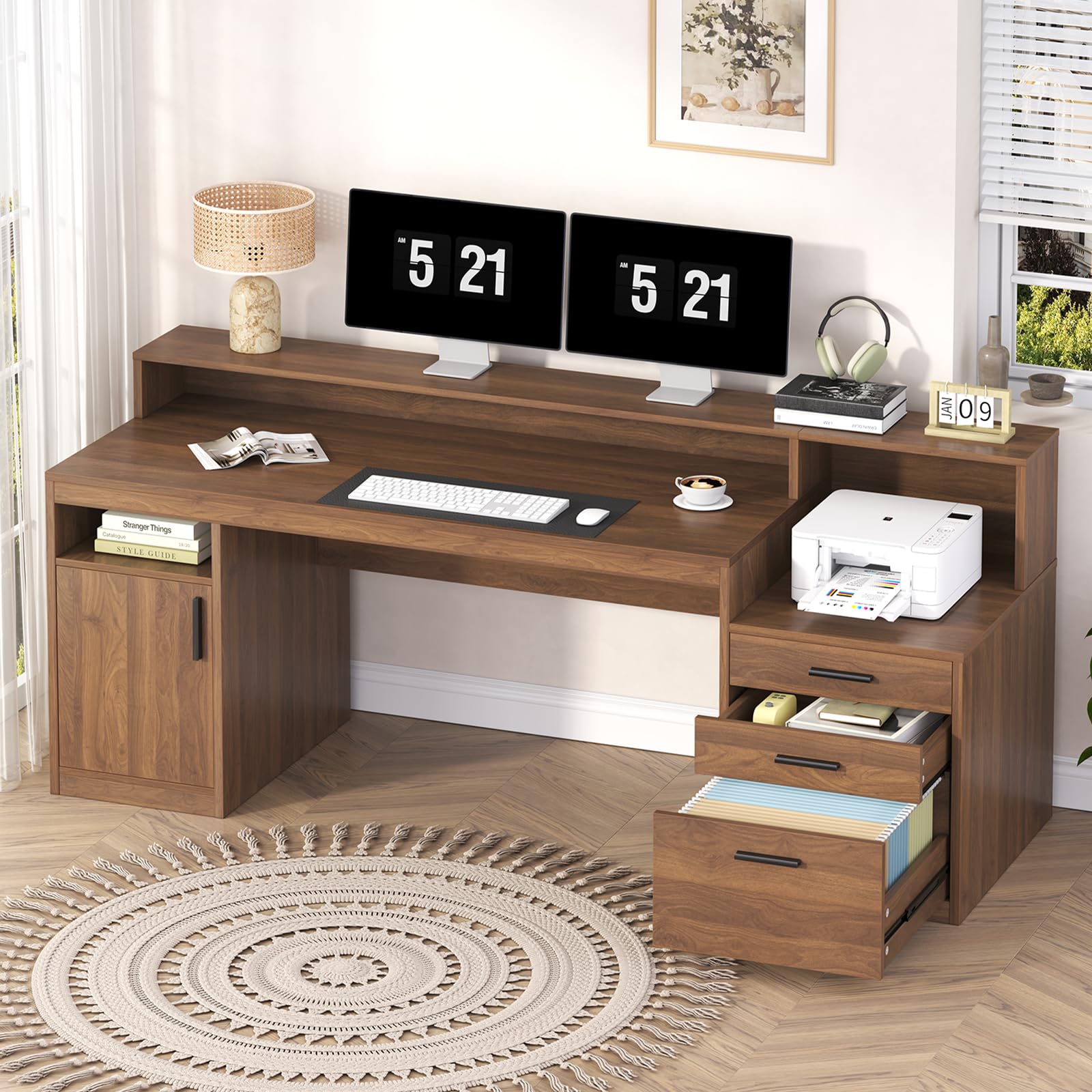 YOMILUVE 65-Inch Executive Desk