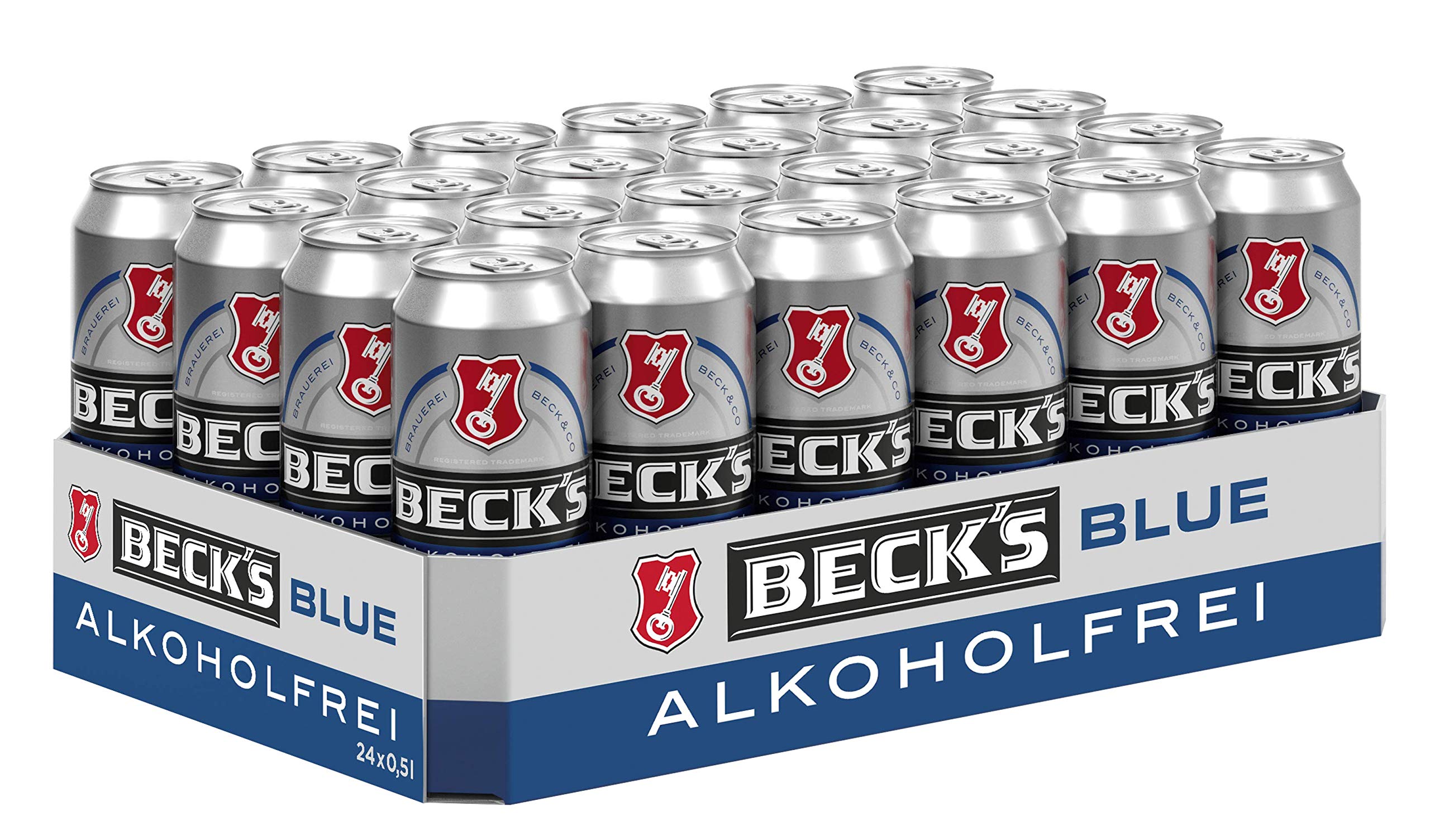 Beck's Blue Pils Dosenbier, Alkoholfreies Pils Bier, Einweg (24 x 0.5 L Dose)