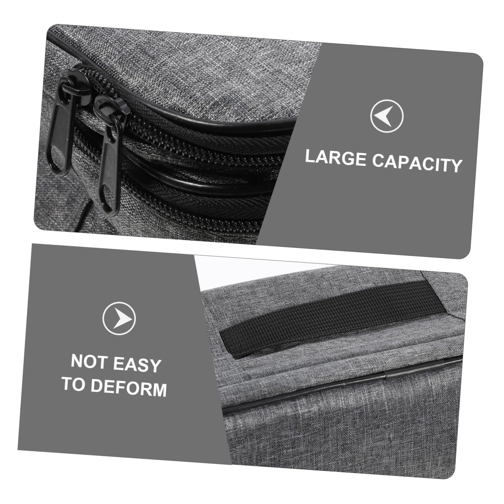 Carte Multifunzionale con Serratura e Doppia Zip Resistente e Capiente per Organizzare Accessori e Oggetti Personali per Quotidiano