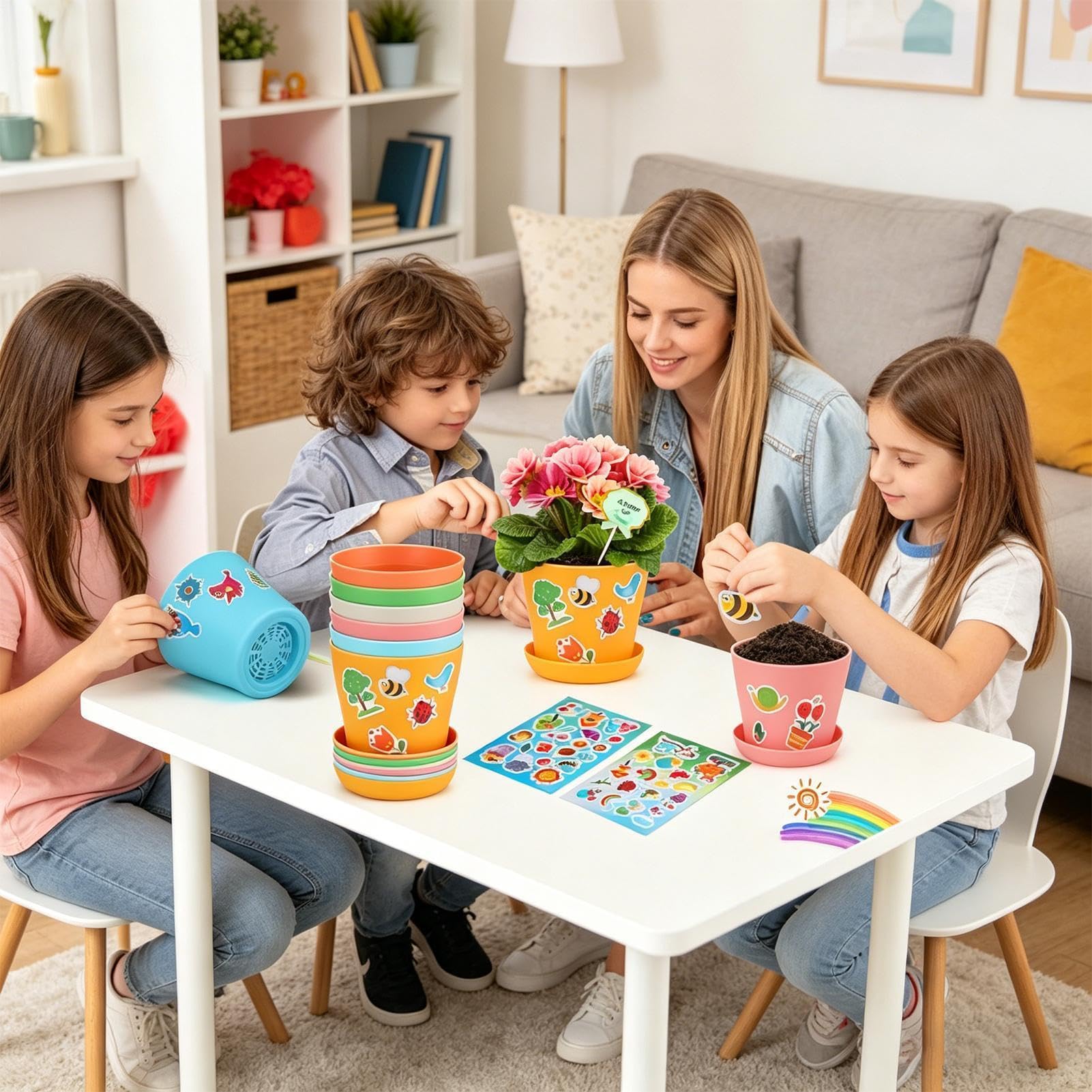 Doniczki Kwiatowe dla Dzieci DIY edukacyjne kolorowe upominki imprezowe
