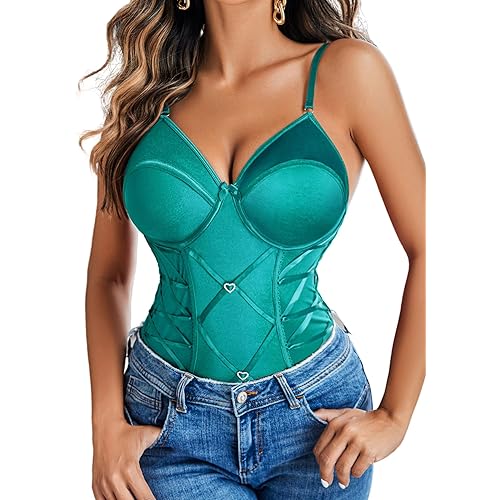 Avidlove Lingerie for Women Sexy Corset Garter Lingerie Set One Piece Teddy Bodysuit Boudoir Outfit