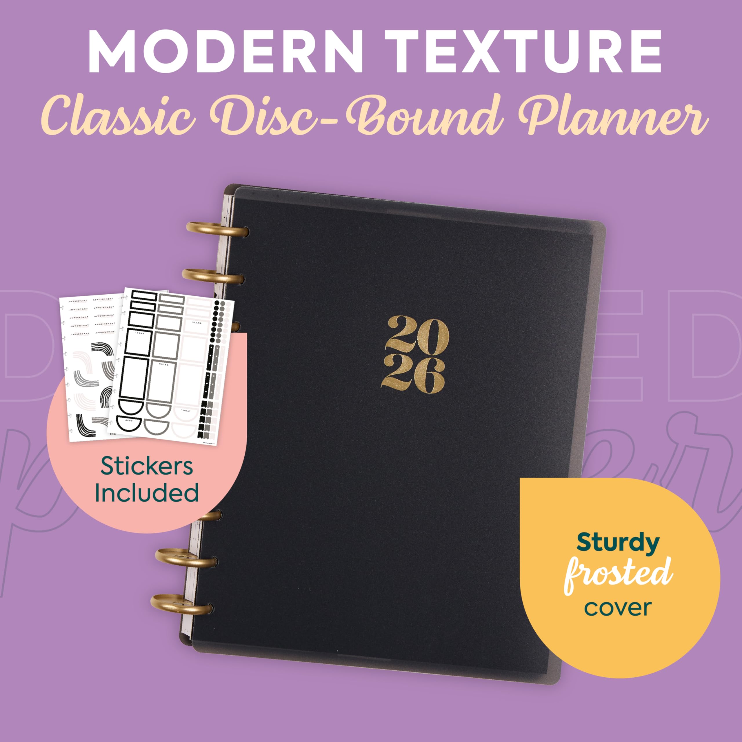 Daily Monthly The Happy Planner 2026 Classic Size Disc-Bound Planner
