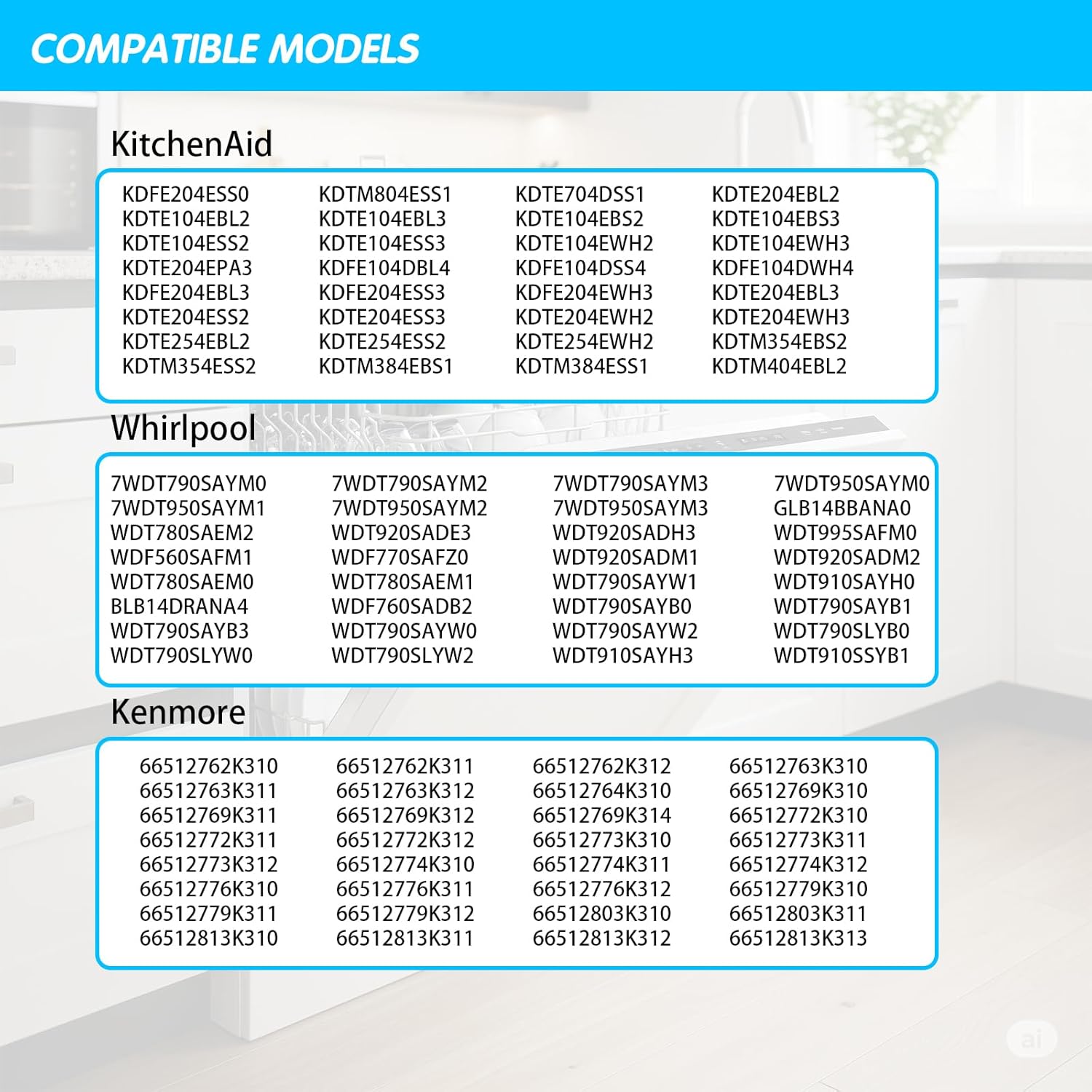 KDFE104DBL0 KDFE104DBL1 KDFE104DBL3 KDFE104DBL2 KDFE104DBL5 KDFE104DBL4 KDFE104DSS1 KDFE104DSS2 KDFE104DSS0 KDFE104DSS3 Heating Element Replacement for KitchenAid Dishwasher