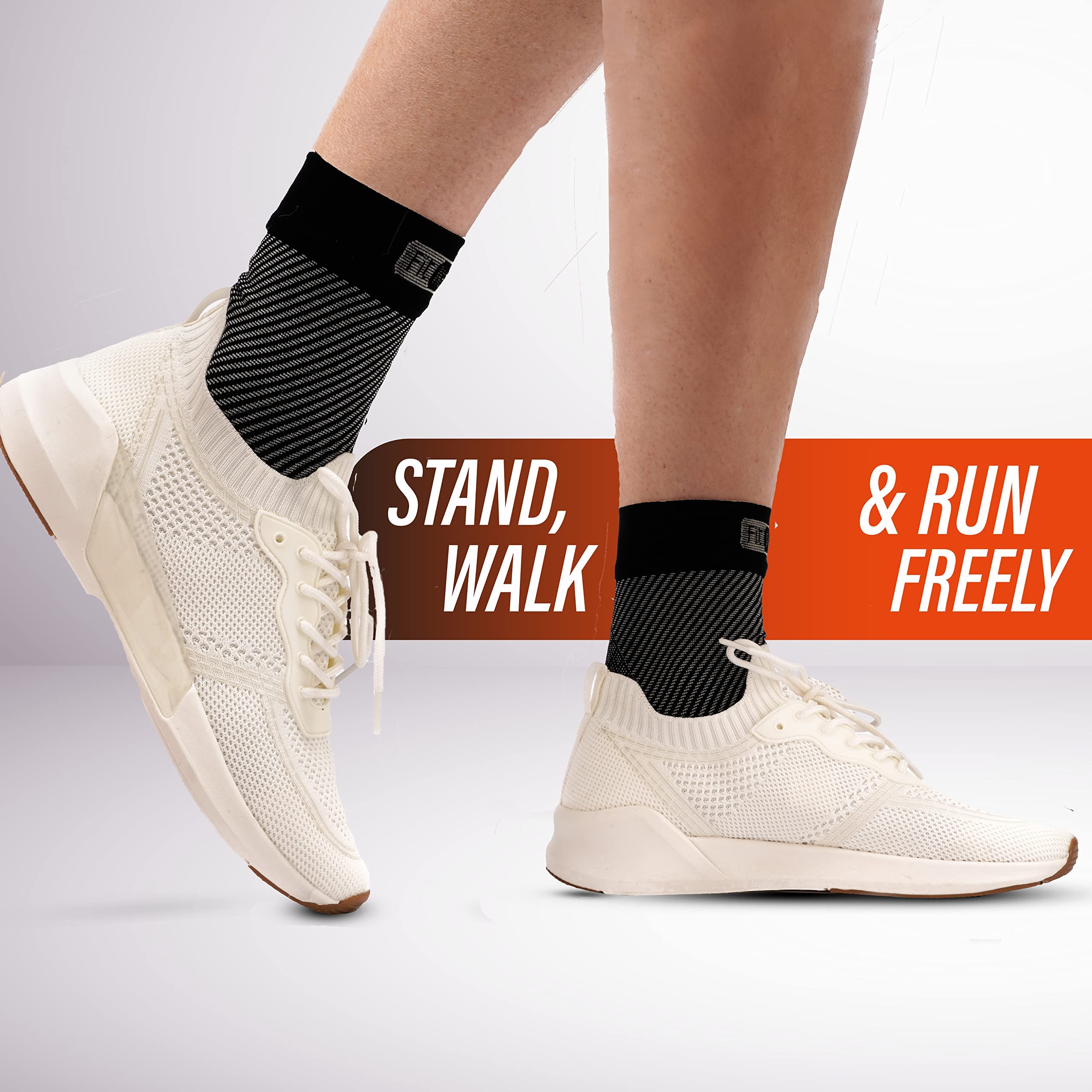 FIT NATION Plantar Fasciitis Support Socks for Weak Ankles, Arches