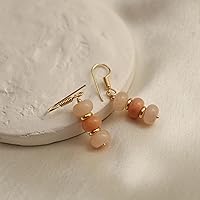 Vista 143 de Gempires Lightweight Beaded Earrings Handmade Gemstone Jewelry Hypoallergenic Gold Plated Dangling Earrings For Women
