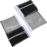 FNANJWQ 2-Pack Durable Table Tennis Nets - Universal Nylon Replacement for Indoor/Outdoor Ping Pong Tables, 70.8" x 5.9" Black