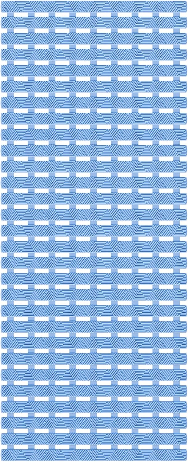 Bathtub Mat Non Slip - for Inside Bath Tub & Shower, Large 40x16 Inch, 261 Strong Suction Cups, Soft Textured Surface, Fast Drain & Quick Dry, Bathroom Safety Mat, Pastel Blue, Matace