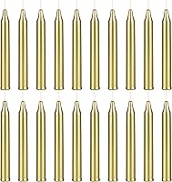 Vista 43 de Mega Candles 20 piezas Velas Cónicas Mini Exquisitas de Conjuro Sin Aroma Morado Oscuro, 4 Pulgadas de Alto x 1/2 Pulgada de Diámetro, Campanillas