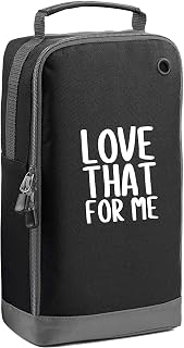 Flox Creative Black Sports Shoe Bag Love That For Me Horizontal Print