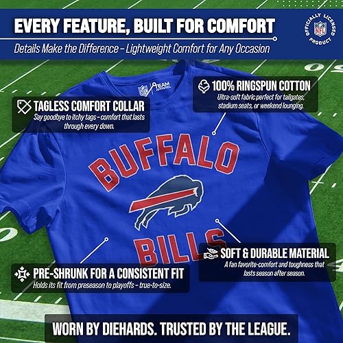 Miniatura 2 de Team Fan Apparel NFL - Camiseta Gameday para adultos, mezcla de algodón, sin etiquetas, semiajustada, da rienda suelta a tu espíritu