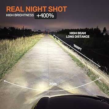 H7 LED Headlight Bulbs 400% Brighter Than Halogen 6500K White Lights Canbus Error Free with Fan 1:1 Size for Low/High Beam Fog Light 2 Headlamp Bulbs Plug and Play IP68 Waterproof