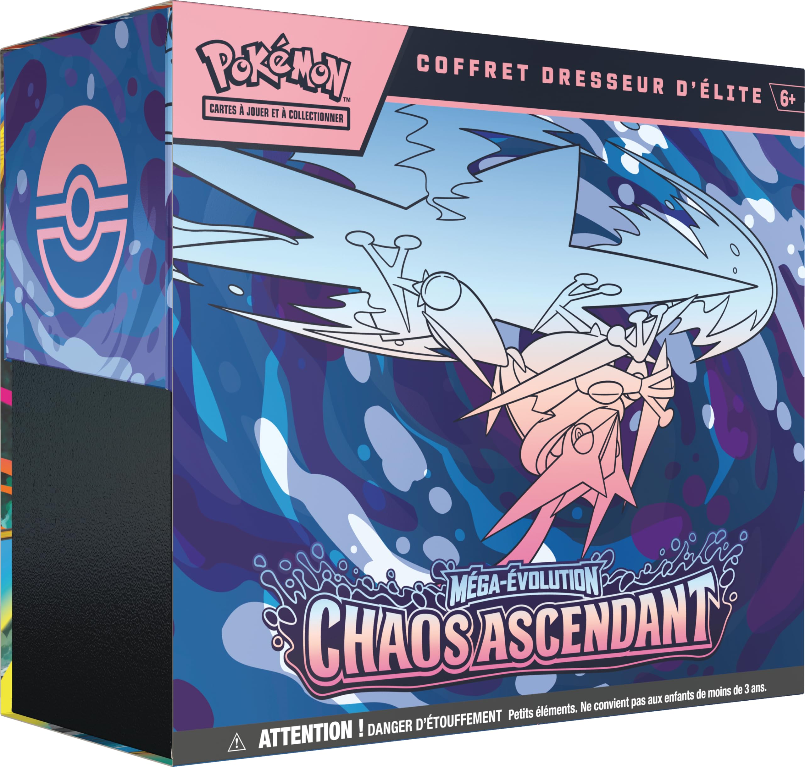 Pokémon : Coffret Dresseur d'élite Chaos Ascendant (1 Carte Promo entièrement illustrée, 9 boosters et des Accessoires de Jeu Premium)