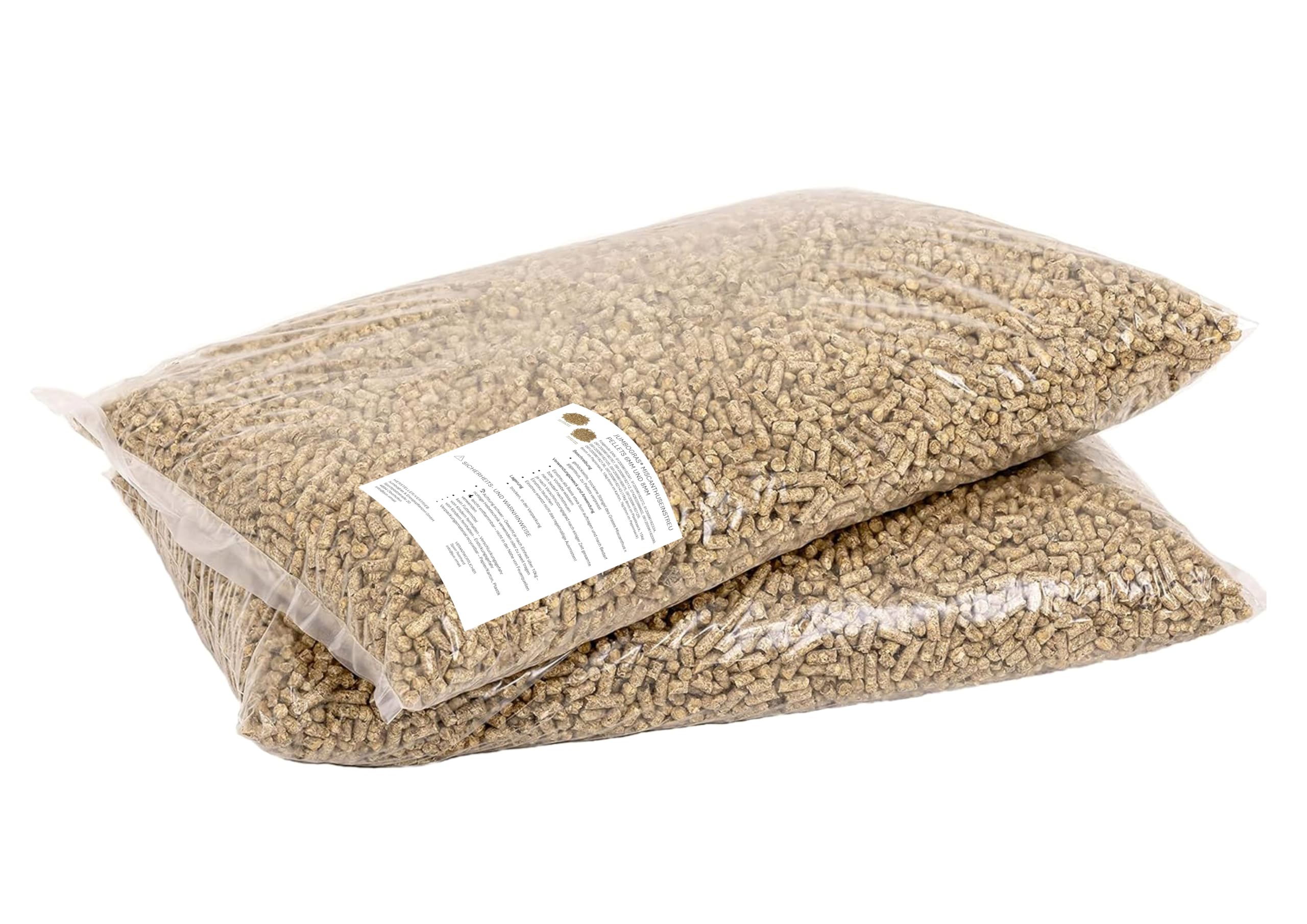 Jumbogras® Einstreu-Pellets aus Miscanthus|Elefantengras als Groß-Tier & Pferdeeinstreu, statt Stroh u. Sägespäne, für saubere Boxen|Stall|Paddock (Einstreu Pellets 2 x 15 kg)