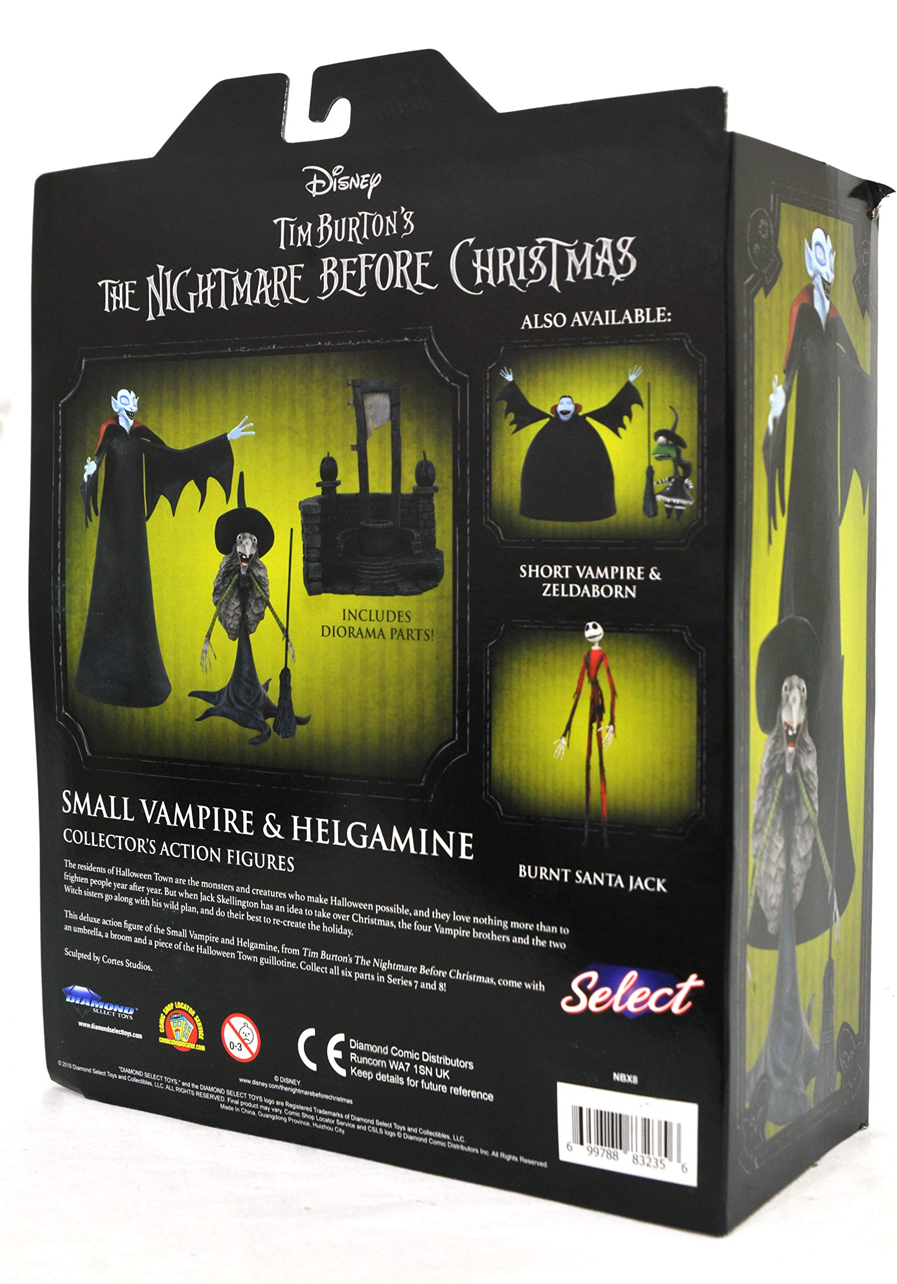 Diamond Select Toys The Nightmare Before Christmas: Small Vampire with Tall Witch Action Figure 2 Pack product thumbnail 5