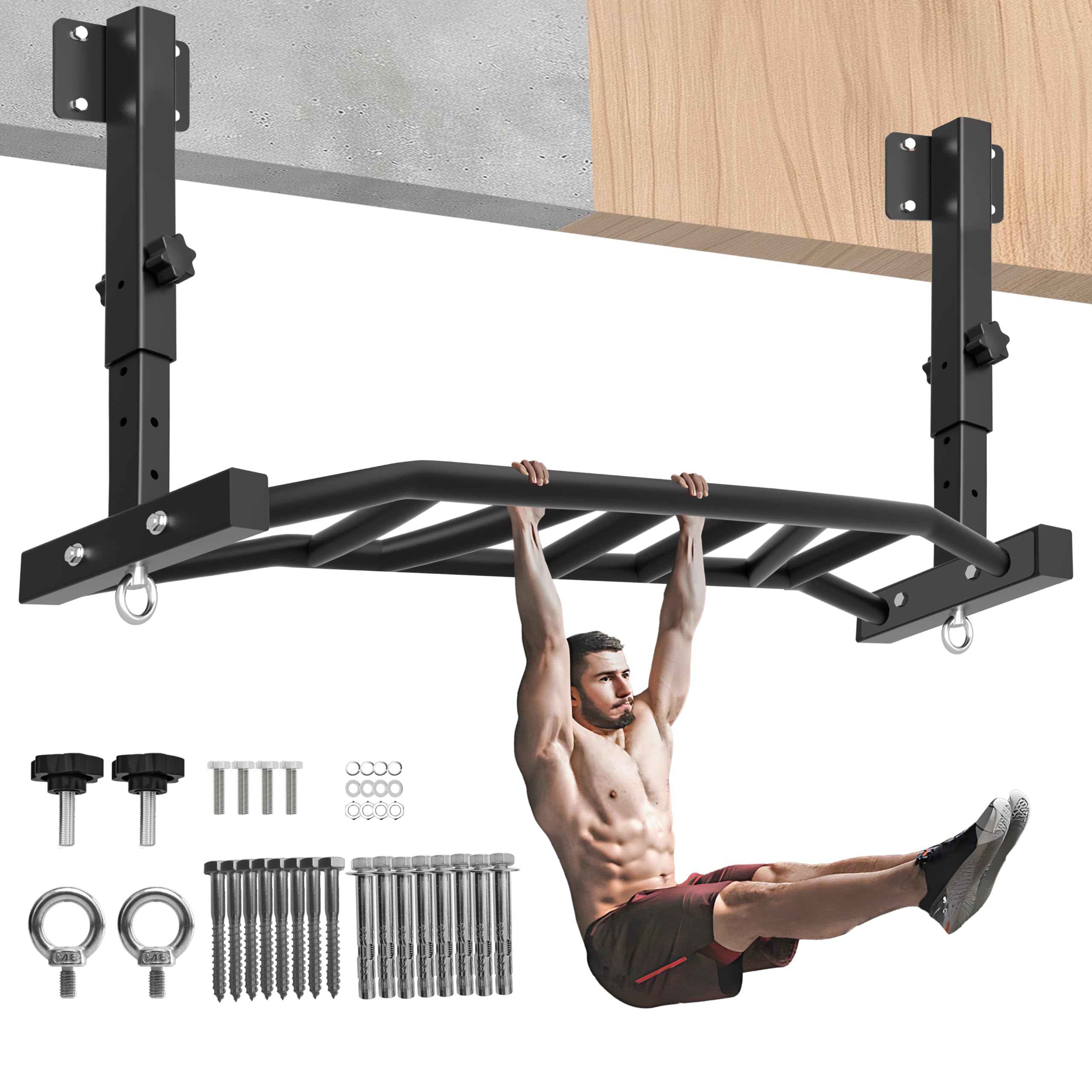 Pull-up Bar Chinup Bar AmStaff Fitness Joist Mount Pull Up Bar
