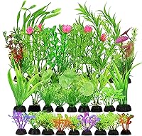 gupawix 30pcs Artificial Aquarium Plants - Realistic Plastic Fish Tank Decor, Green Water Grass for Safe, Vibrant Aquariums
