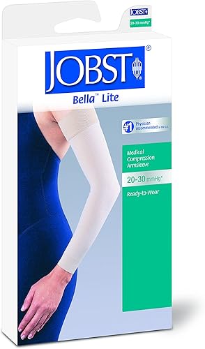 JOBST® Bella Lite - Manguito y guantelete combinados de compresión de 20-30 mmHg, beige, mediano/regular