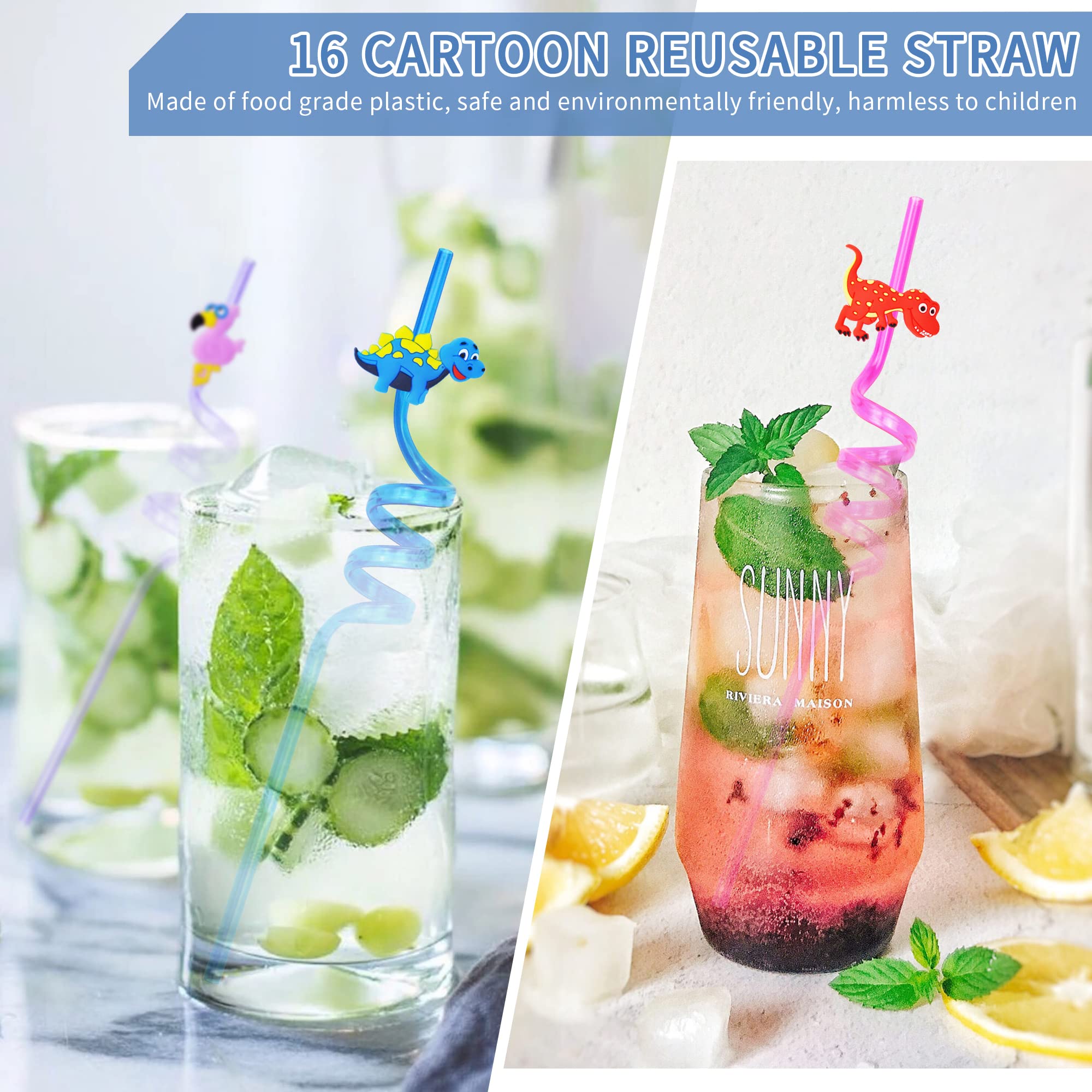 Cannucce Colorate Cannucce Bambini 16 Cannucce Super-eroi In Plastica