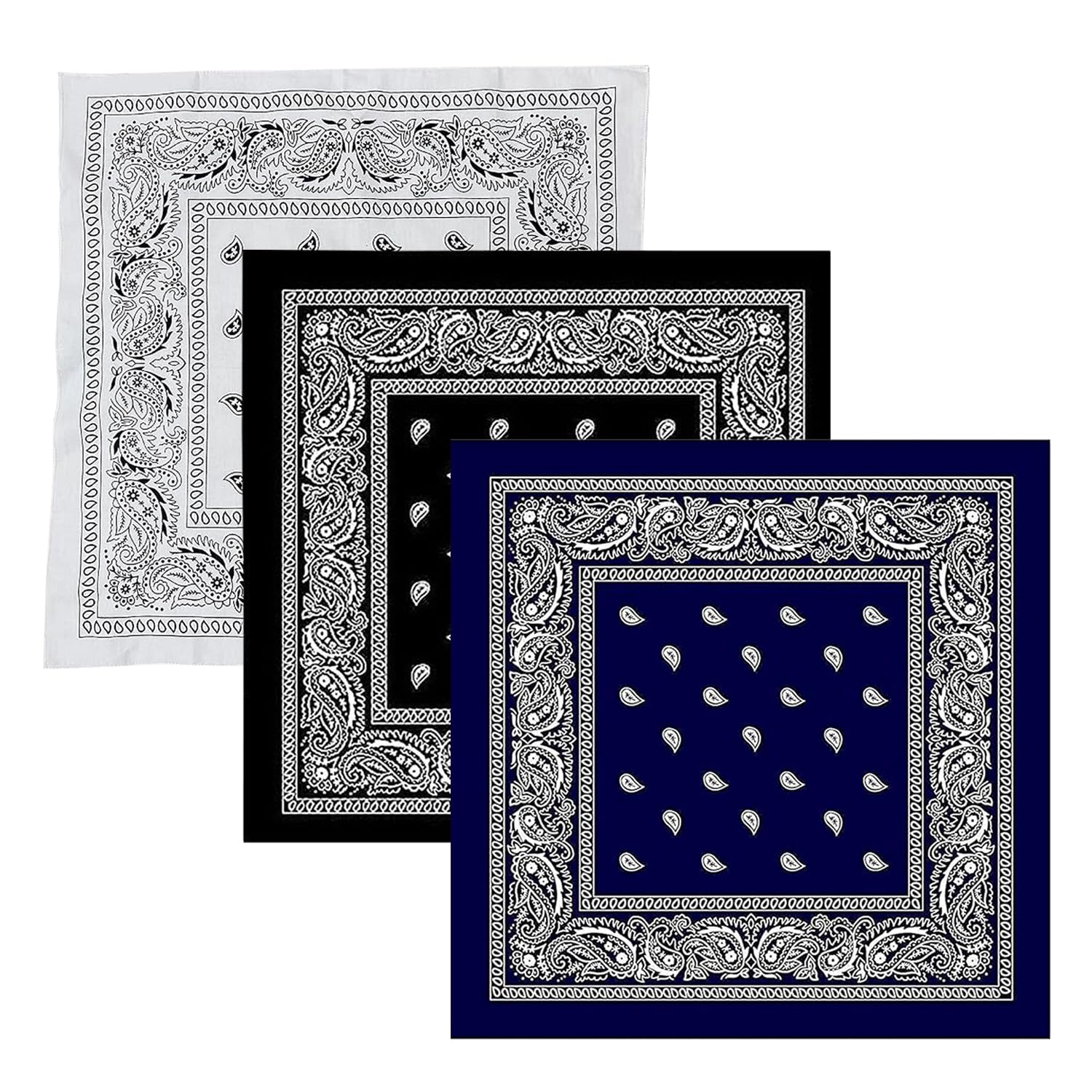 Unisex Cotton Bandana/Head Wrap/Wristband/Face Cover/Handkerchief For Men And Women (50CM X 50CM_Pack of 3)-picture-10