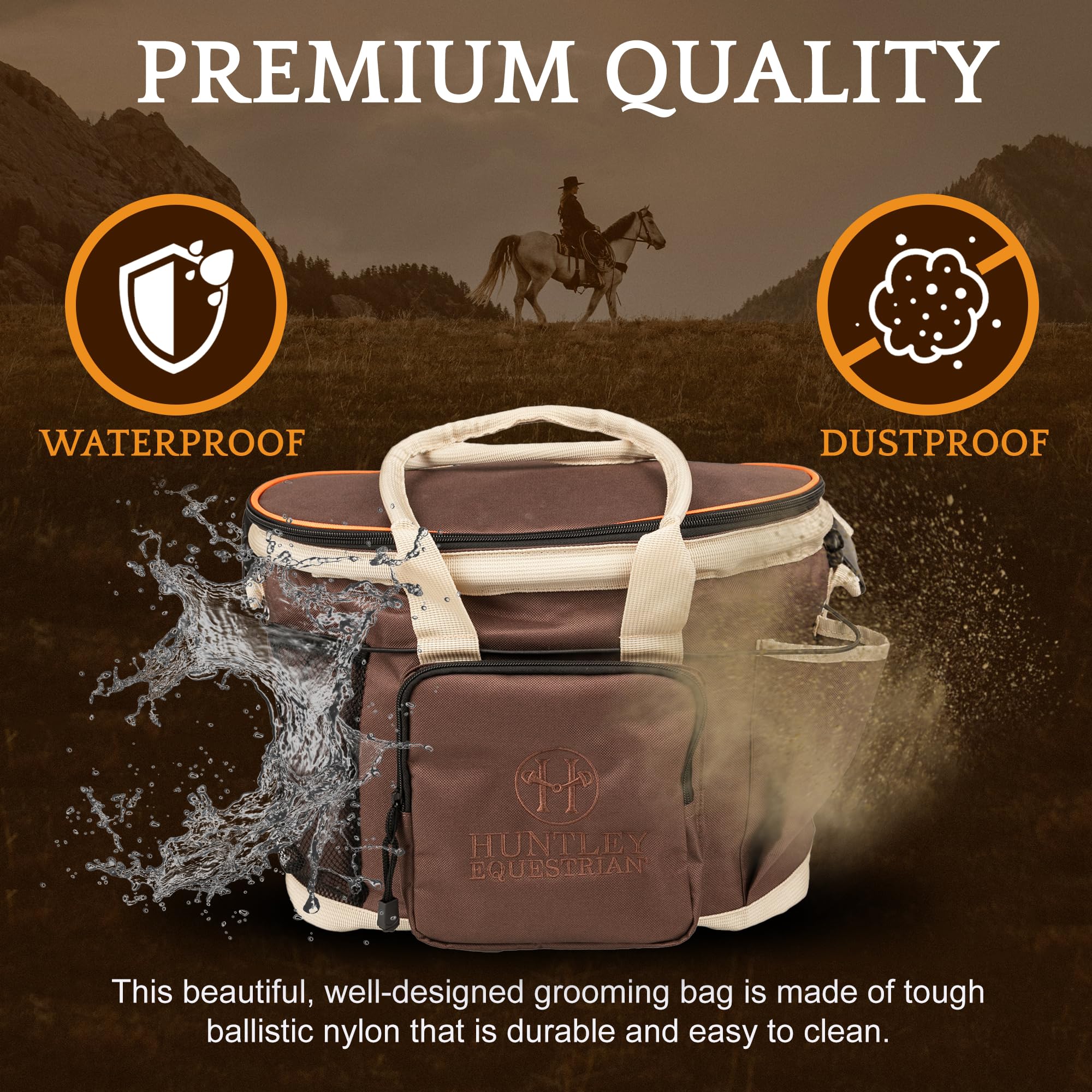 Huntley Equestrian - Bolsa de Aseo, Color marrón