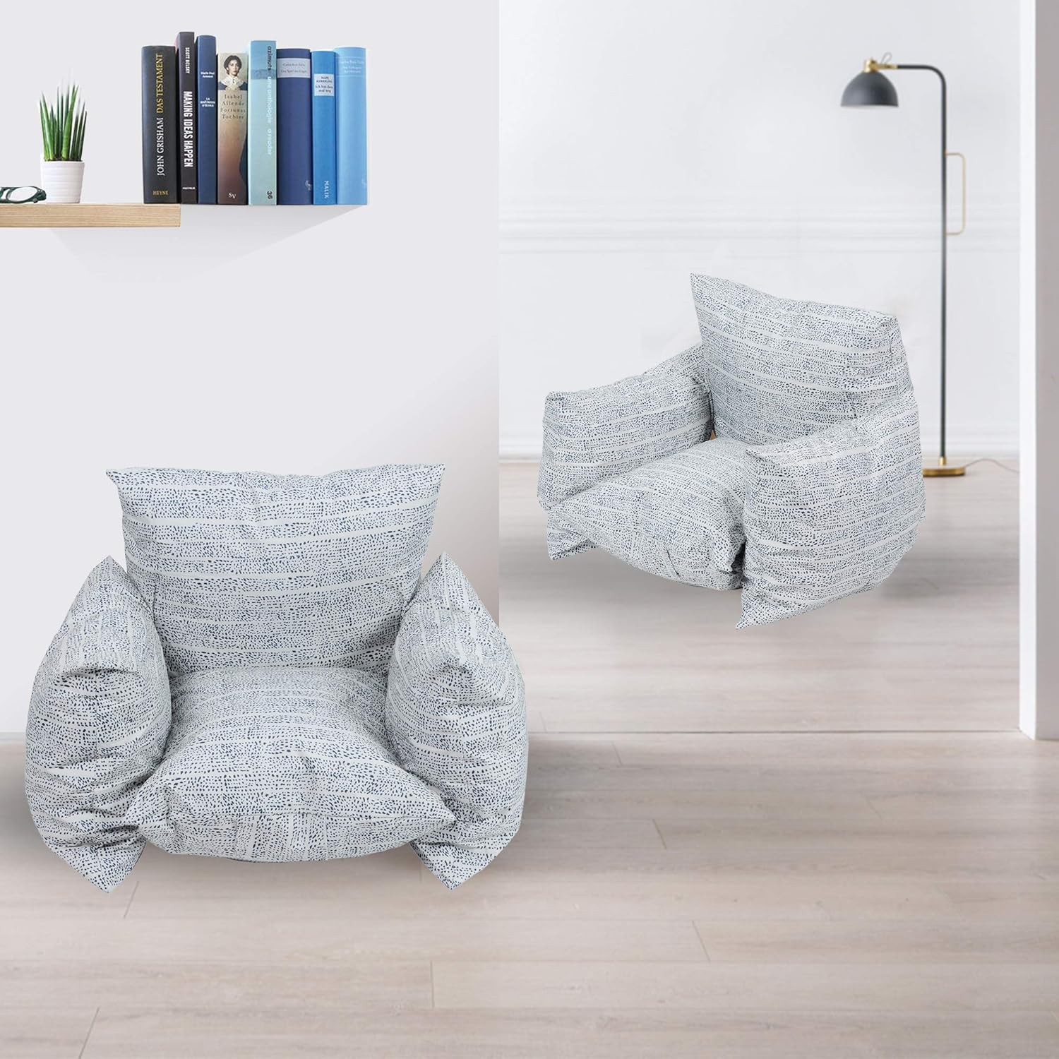 Memory Bean Bag Chair Lazy Couch Lounger Sofa, Creative Style Furniture for Kids, Teens, Adults