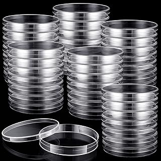 500 Pack Sterile Plastic Petri Dishes with Lids 90 mm Dia x 15 mm Deep Clear Thick Clear Petri Plate Dishes Science Lab Cell Culture for Science Experiment Lab Equipment School Project Supplies