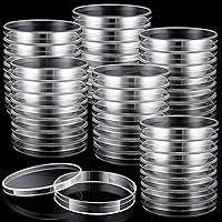Vista 9 de Kigley 400 unidades de platos de Petri de plástico estériles con tapas, platos de Petri de cultivo transparentes de 60 mm de diámetro x 15 mm