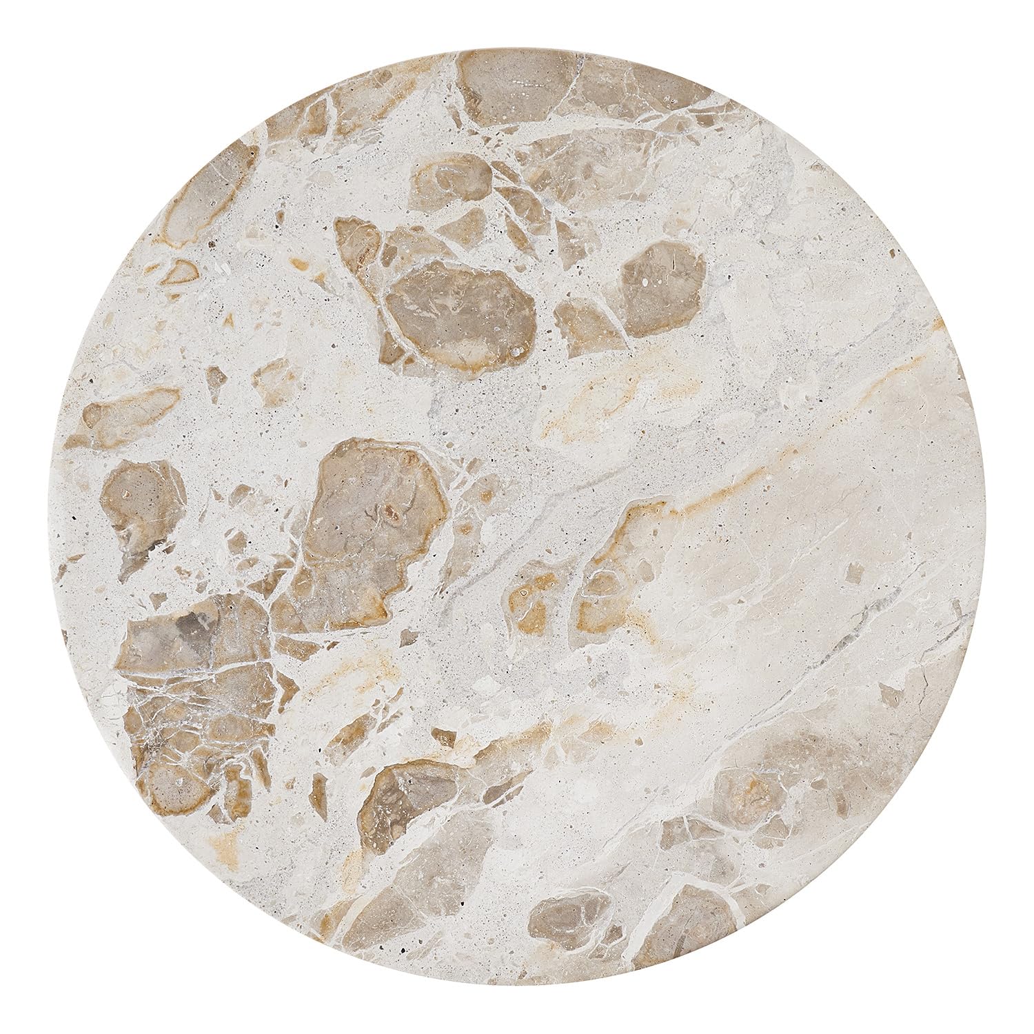 BUTLERS Servierplatte Ø 30 cm Marmor - MARBLE - Dekoplatte im weißen Design | Anrichteplatte für Antipasti | Naturstein-Einzelstück