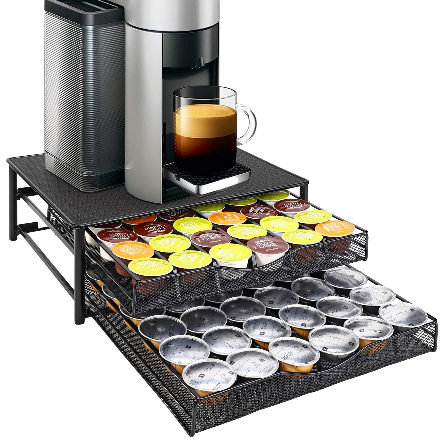 Blue Pirate Black Vinsani Coffee Pod Double Drawer 1010402