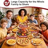 TomaChef Air Fryer Toaster Oven Combo, 26.5QT Large Capacity with Visible Window, 11-in-1 Countertop Toaster Oven, 85% Less Oil Healthy Cooker for Family, PFAS Free & Stainless Steel — image 4
