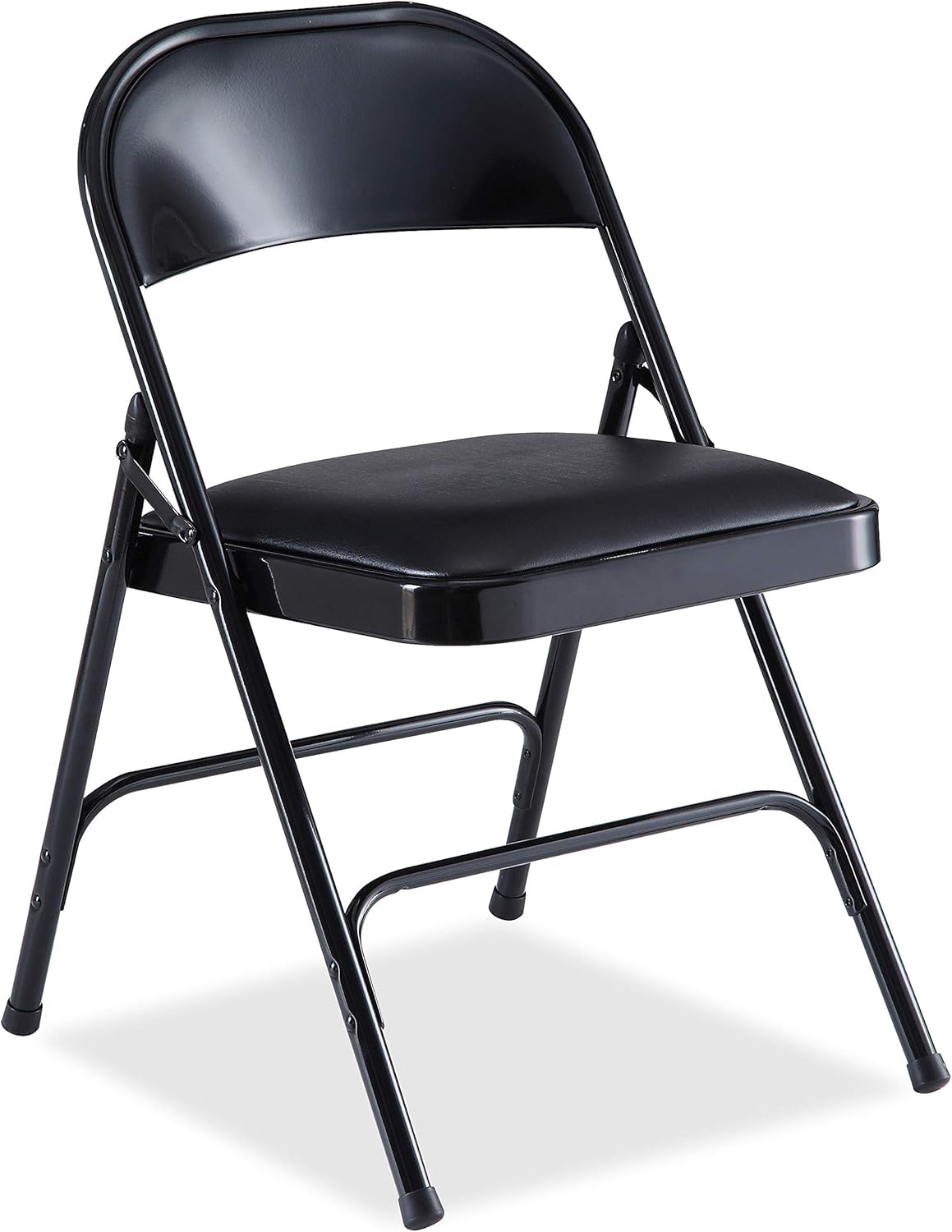 Lorell Black Padded Seat Folding Chairs (Pack of 4)