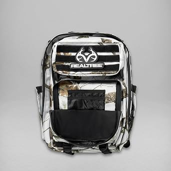 WOLFpak 25L アスレチックジムバックパック - 耐久性のある1000D防水オックスフォード素材、MOLLEウェビング、ラップトップポケット付き, Realtree Apx Snow。, 25L, 25リットルのバックパック。