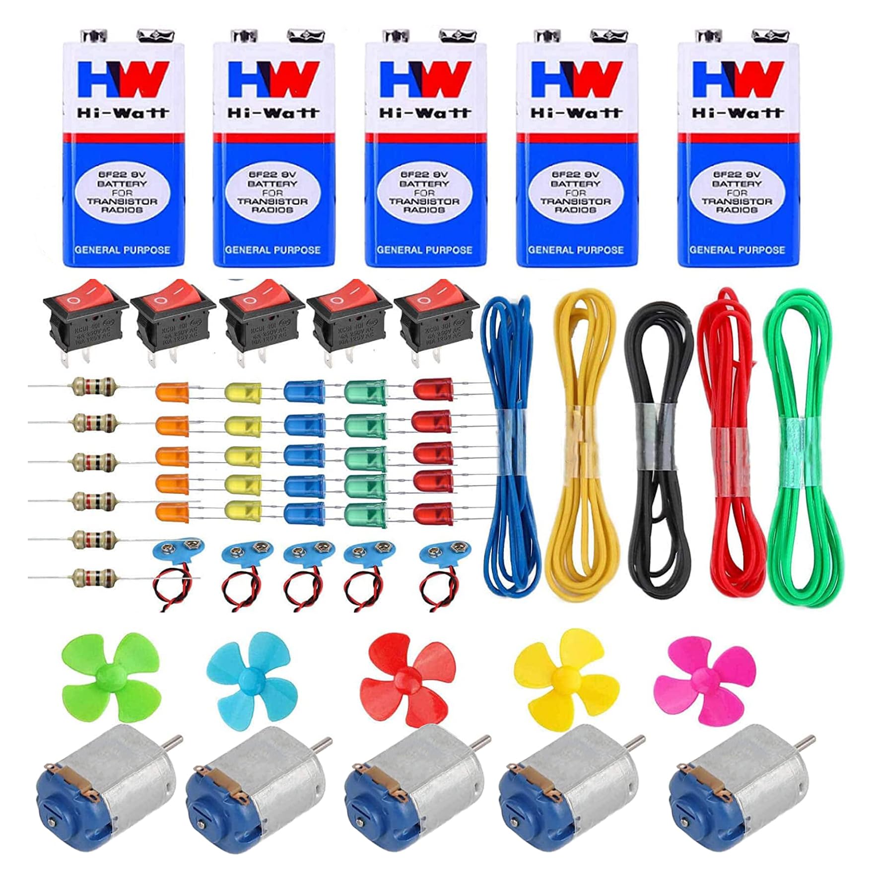 Electronic Spices DIY School Science Experiment Project Kit with DC Motor (61 Item)-image-15