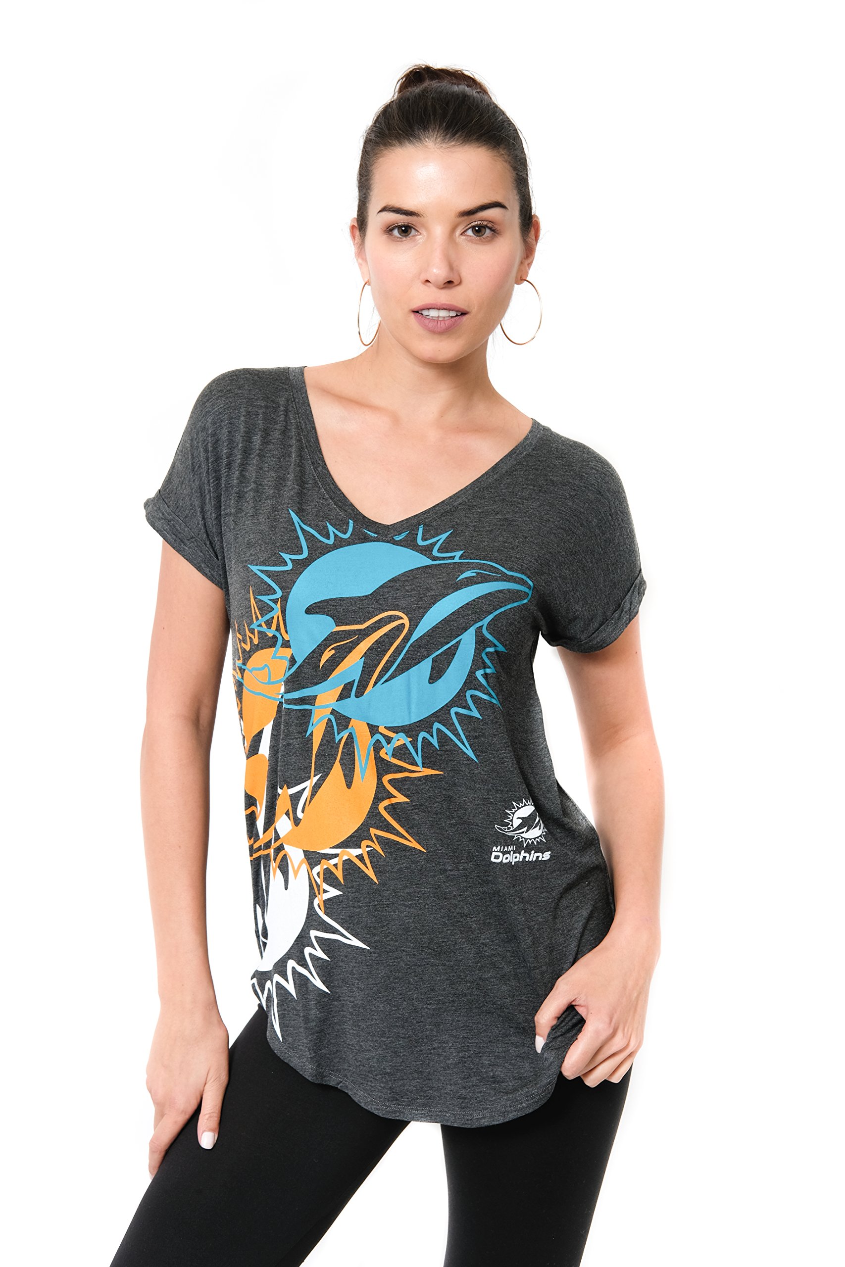 Ultra Game NFL Women's Soft V-Neck Tee Shirt