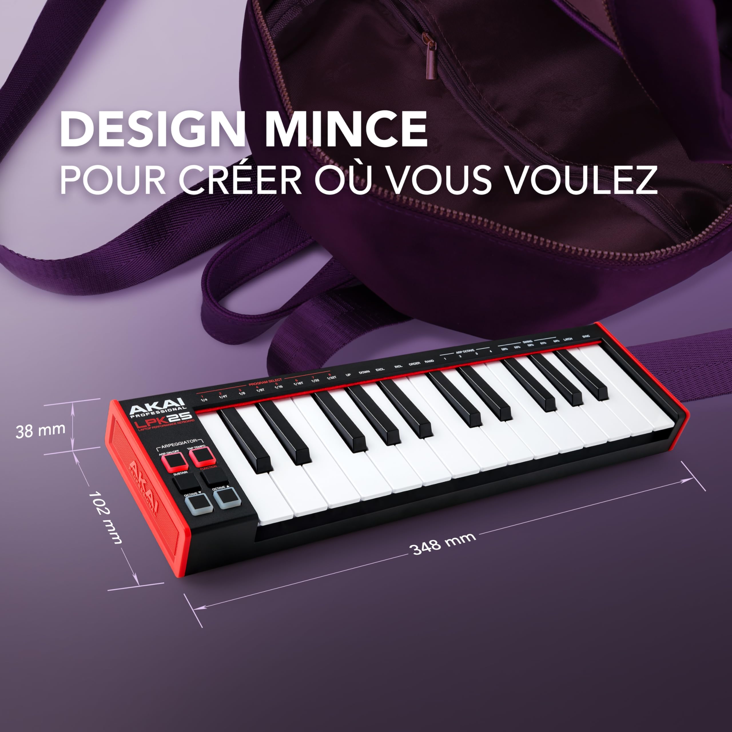 Akai Professional LPK25 USB MIDI Keyboard with 25 Reactive