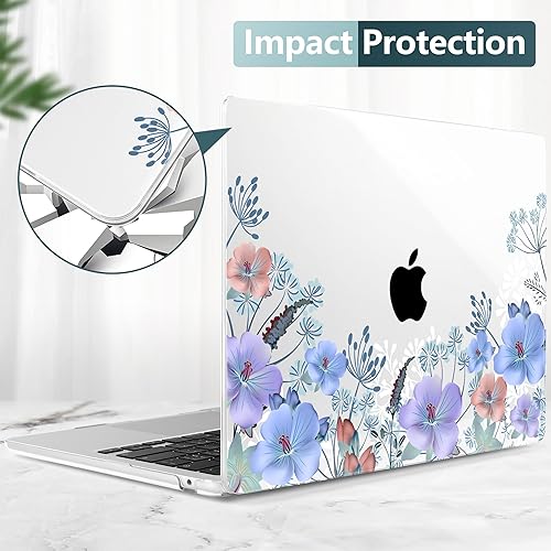 Miniatura 5 de DONGKE Funda con chip para MacBook Air de 13.6 pulgadas M3 M2 versión 2022 2023 2024 con Touch ID modelo A2681 A3113, carcasa rígida de plástico con