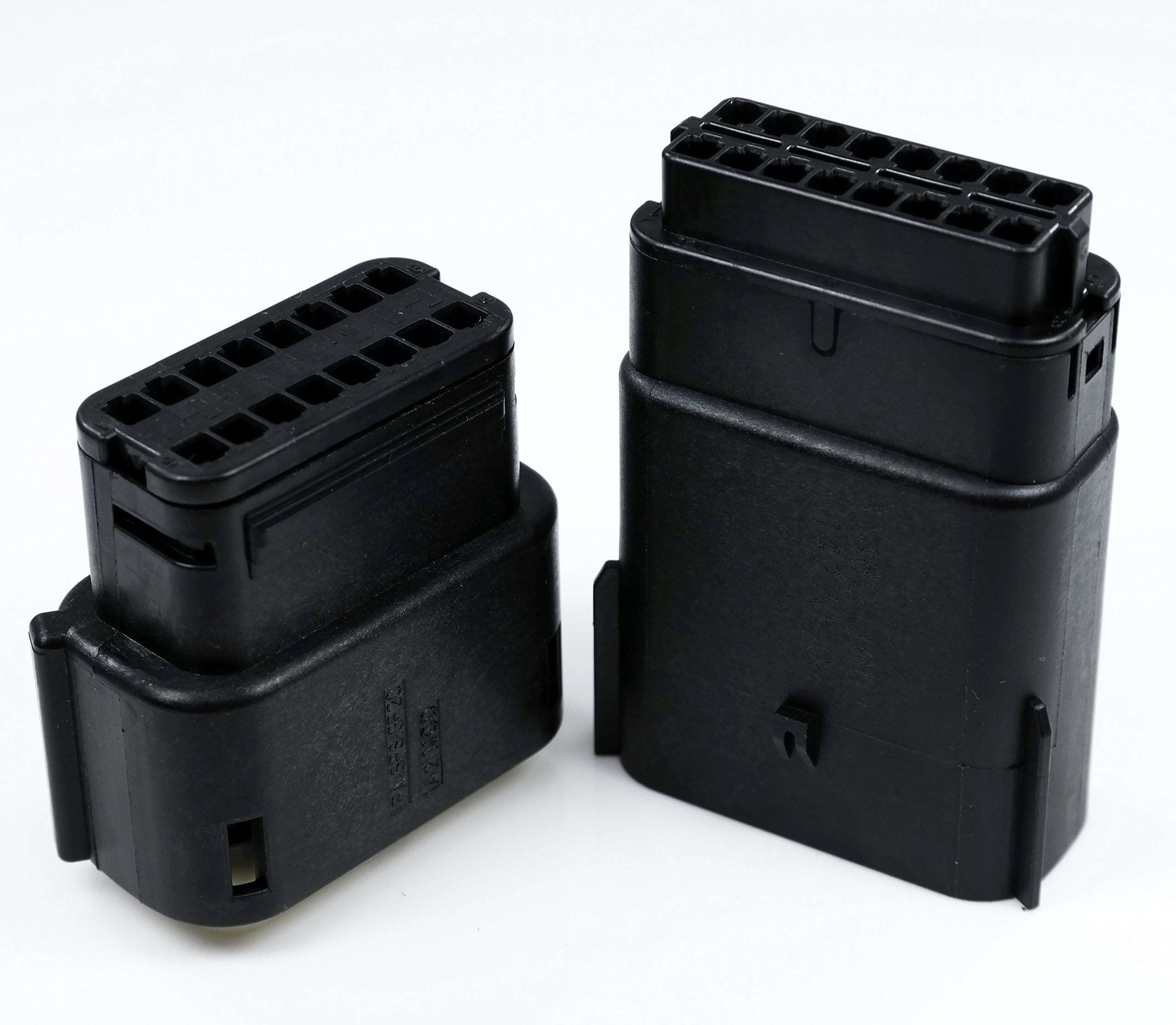 Passend für Molex 16-poligen Kabelstecker, Harley Schwarz wasserdicht