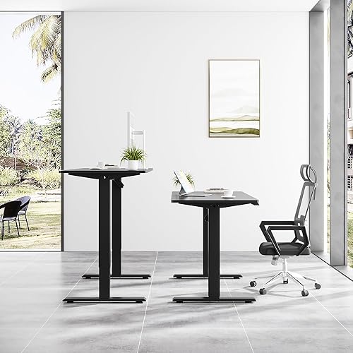 Miniatura 4 de Escritorio eléctrico de pie con tabla entera, escritorio de pie ajustable de 40 x 24 pulgadas, escritorio de oficina en casa con 3 controladores de