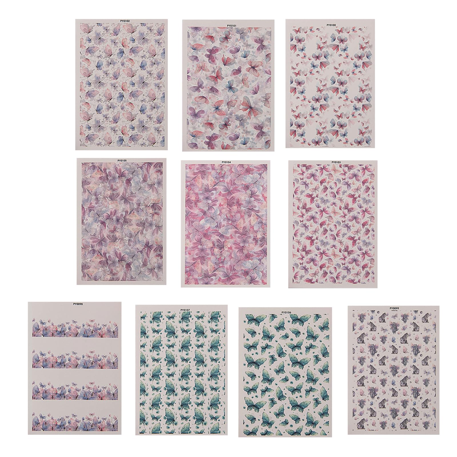 Papier De Transfert Pour Argile Polymère - Lot De 12 Feuilles Motifs Léopard - 14x9 Cm - Pour Bijoux Et Créations - 11