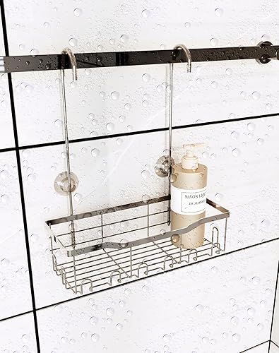 Miniatura 6 de Slizy Estante de ducha colgante, estante de almacenamiento de baño, caja de almacenamiento de puerta, para guardar champú y gel de ducha, con un